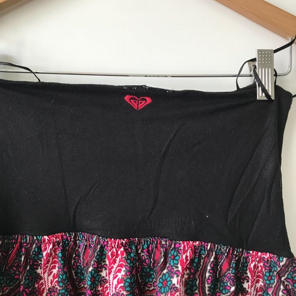 Roxy Black Pink Strapless Sundress - Picture 3 of 3